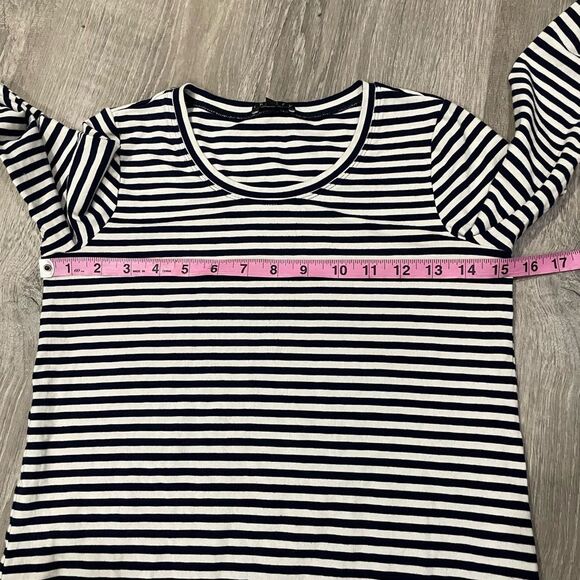 Theory Erossa Striped Long Sleeve Knit Stretch Top Size Small - Picture 9 of 9